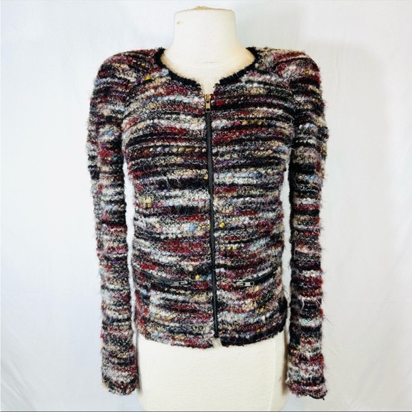 Isabel Marant Étoile Momo Bouclé Zip Up Jacket Sweater | Size Small - Picture 3 of 10
